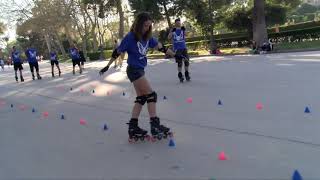 Tutorial Slalom Push patinaje en linea Roller Madrid [upl. by Maynord]