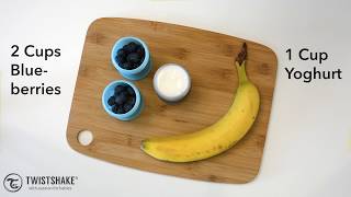 Twistshake  Blueberry and banana smoothie recipe [upl. by Thornburg]