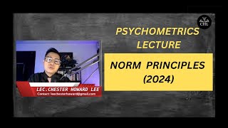 PSYCHOMETRICS LECTURE NORM PRINCIPLES [upl. by Suravaj136]