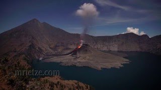 Rinjani Volcano in eruption [upl. by Oileve13]