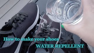 How to make your shoes water repellent with Grangers Footwear Repel Spray [upl. by Hanimay385]