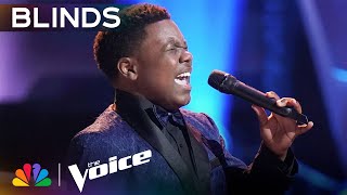 13YearOld Jaukeem Fortsons Unbelievable Performance of quotEasy On Mequot  The Voice Blind Auditions [upl. by Sitelc967]