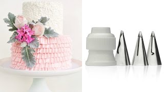 How to make a ruffle cake WITH NEW TIPS  CAKE STYLE [upl. by Ojoj]