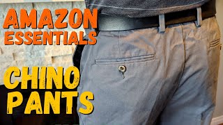 Amazon Essentials Mens Chino Pants Overview [upl. by Atnuhs]