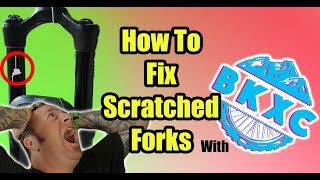 How To Repair Scratched MTB Forks in 3 Minutes With BKXC [upl. by Htenek]