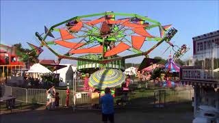 Cumberland Fair Midway Rides Maine Life USA 2017 [upl. by Sonja]