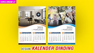 Cara Membuat Kalender dinding 2021 di Coreldraw [upl. by Imoin]