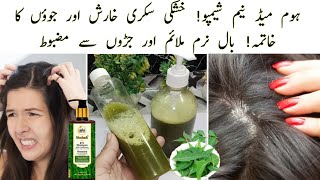 Anti Dandruff Anti Lice Homemade Neem Shampoo  Best For Hair Fall  Thick Strong amp Soft Hair [upl. by Karas]