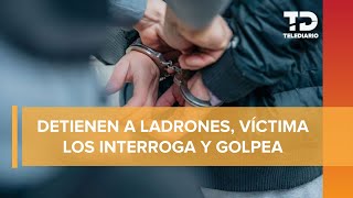 En Veracruz detienen a ladrones tras asalto víctima los interroga y golpea [upl. by Rekrap]