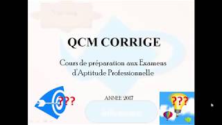 QCM CORRIGE [upl. by Tearle]