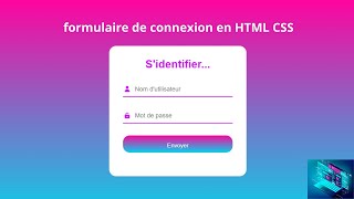 Comment créer facilement un formulaire de connexion en HTML CSS pour les débutants [upl. by Bartholomeo]