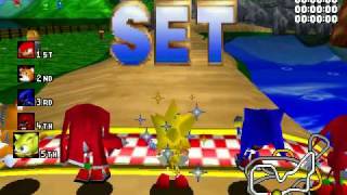 Sonic R PC  Resort Island w Super Sonic [upl. by Winstonn]