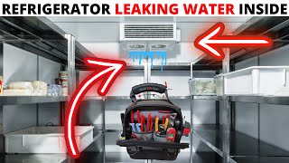 HVACR Service Call Commercial Refrigerator Leaking Water Inside Refrigeration Rack System [upl. by Ennayt]