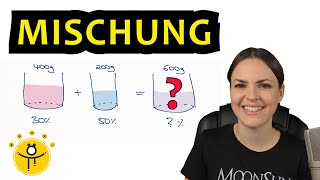 MISCHUNGSRECHNUNG einfach erklärt – Wie viel Prozent Alkohol enthält die Mischung – Massengehalt [upl. by Ahsyia]