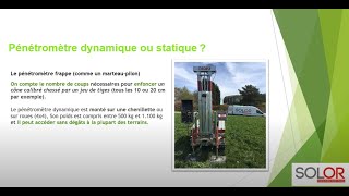 solorbe  penetrometre statique ou dynamique video 110321 [upl. by Greggs283]