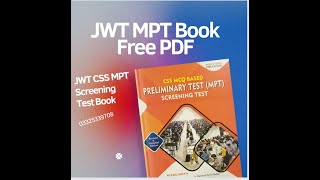 JWT CSS MPT 2025 Book PDF Free Download  CSS PMS Free PDF Screening MPT books Download [upl. by Salome]