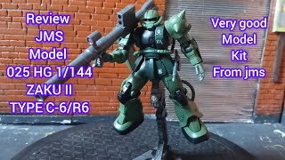 Review JMSModel 025 HG 1144 ZAKU II TYPE C6R6gundam fyp bootleg [upl. by Fisher736]