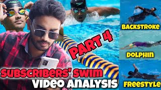 Subscribers Swim Analysis Series Part 4 Swimming Tips for Beginners तैरना सीखें [upl. by Nnylimaj]