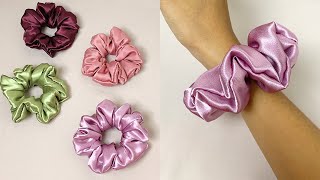 DIY Satin Silk Scrunchies 🌸 How To Make Scrunchies For Sale How To Make A Scrunchies At Home [upl. by Cinom924]