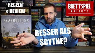 Expeditions Scythe Brettspiel  Regelerklärung und Review  Feuerland Verlag [upl. by Elsilrac354]