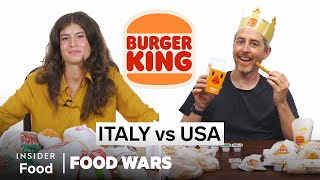 US vs Italy Burger King  Food Wars  Insider Food [upl. by Dorman]