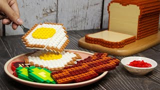 LEGO Howls Moving Castle BREAKFAST Egg amp Bacon  Lego Cooking Food ASMR [upl. by Amekahs]