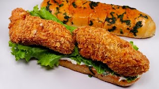 Crispy Fish Burger By Recipes of the World [upl. by Emlen942]