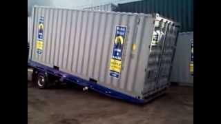 Tilt Tray Delivery  20ft Shipping Container [upl. by Romulus]