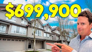 Tour a STUNNING 699K West Cloverdale Surrey Townhouse in BEST AREA [upl. by Elburt]