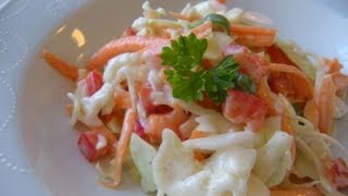 Amerikanischer Krautsalat Coleslaw [upl. by Ogawa]