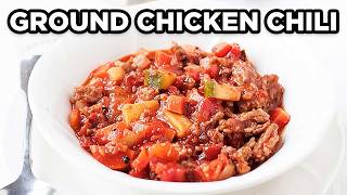 Best Ground Chicken Chili  Easy No Bean Recipe [upl. by Aeynod]