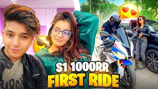 OUR FIRST S1000rr BIKE RIDE 🏍️ ARYANSHI SHARMA  tusharsworld1 [upl. by Hesler]