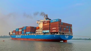 SITC full loaded container ship port के बाहर कैसे जाता है [upl. by Enirehs]