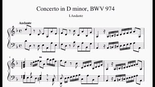 Bach  Concerto in D Minor BWV 974  Andante [upl. by Oag112]