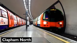 Clapham North  Northern line  London Underground  1995 Tube Stock [upl. by Lavern]