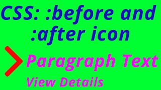 CSS before and after icon  css before image  Ujjwal Technical Tips [upl. by Nnyrat]