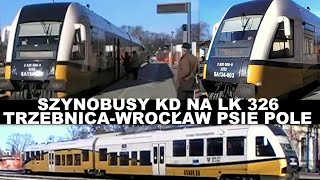 Szynobusy Kolei Dolnośląskich Na Lini TrzebnicaWrocław [upl. by Bullivant919]