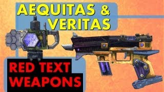 LVL 61 Aequitas amp Veritas  Live Longer  Red Text Weapons  Borderlands 2 Rare Unique Gun amp Shield [upl. by Cohlette]