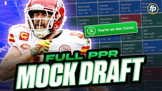 Full PPR Fantasy Football MOCK DRAFT for 2024 [upl. by Ellehsram]