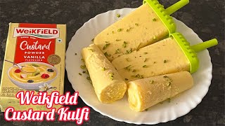 Weikfield Custard Powder Recipe  Custard Powder Kulfi  Custard Powder Ice cream Recipe  Weikfield [upl. by Trescott534]