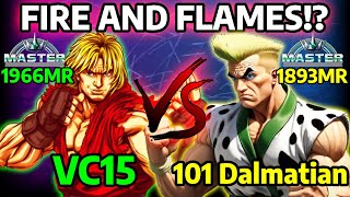 🤜STREET FIGHTER 6 ➥ VC15 KEN ケン VS 101 Dalmatian GUILE ガイル MASTER RANKS🤛 [upl. by Acimot]