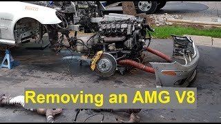 Removing an E55 AMG Engine on the Drive Way [upl. by Ima]