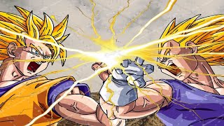 SS2 Goku vs Majin Vegeta [upl. by Huttan897]