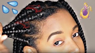 HOW TO GROW NATURAL HAIR IN BOX BRAIDS  PROTECTIVE STYLES [upl. by Tiat]