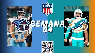 DOLPHINS  TITANS  SEMANA 04  NFL PTBR [upl. by Dela]