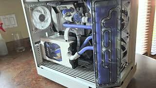 Hyte Y60 Custom Loop PC Hyte Distro Block ShowOff Coolant White Bitspower ASRock Aqua Motherboard [upl. by Haman534]