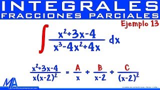 Integración por Fracciones Parciales ejemplo 2 Factores Lineales NO Repetidos [upl. by Ebarta]