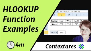 Get Table Data With Excel HLOOKUP Function [upl. by Lanoil]