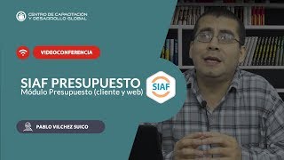 SIAF WEB  Módulo Presupuestario [upl. by Olnton]