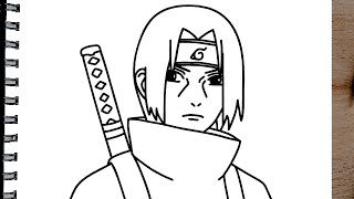 Como desenhar o ITACHI UCHIHA ANBU PASSO A PASSO [upl. by Prospero534]